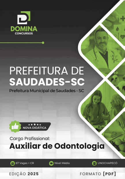 Apostila Auxiliar de Odontologia Saudades SC 2025