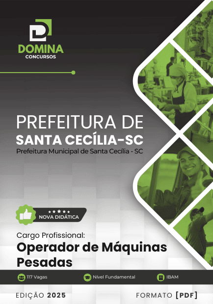 Apostila Operador de Máquinas Pesadas Santa Cecília SC 2025
