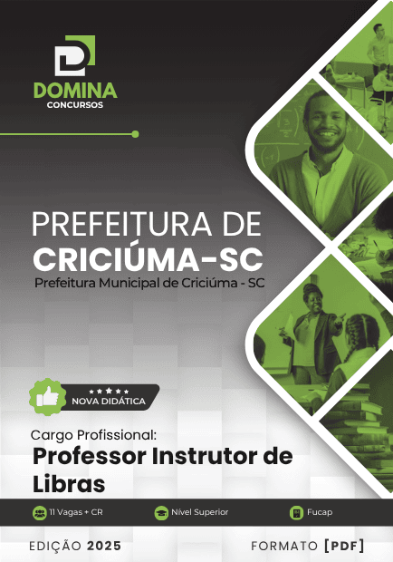 Apostila Professor de Instrutor de Libras Criciúma SC 2025
